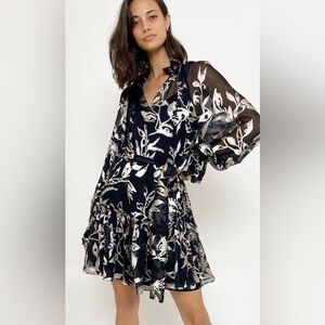 Zimmermann Ladybeetle Swing Dress in Mystic Eye-print Black